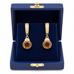 Madeira Citrine Earrings in Royal Blue Box