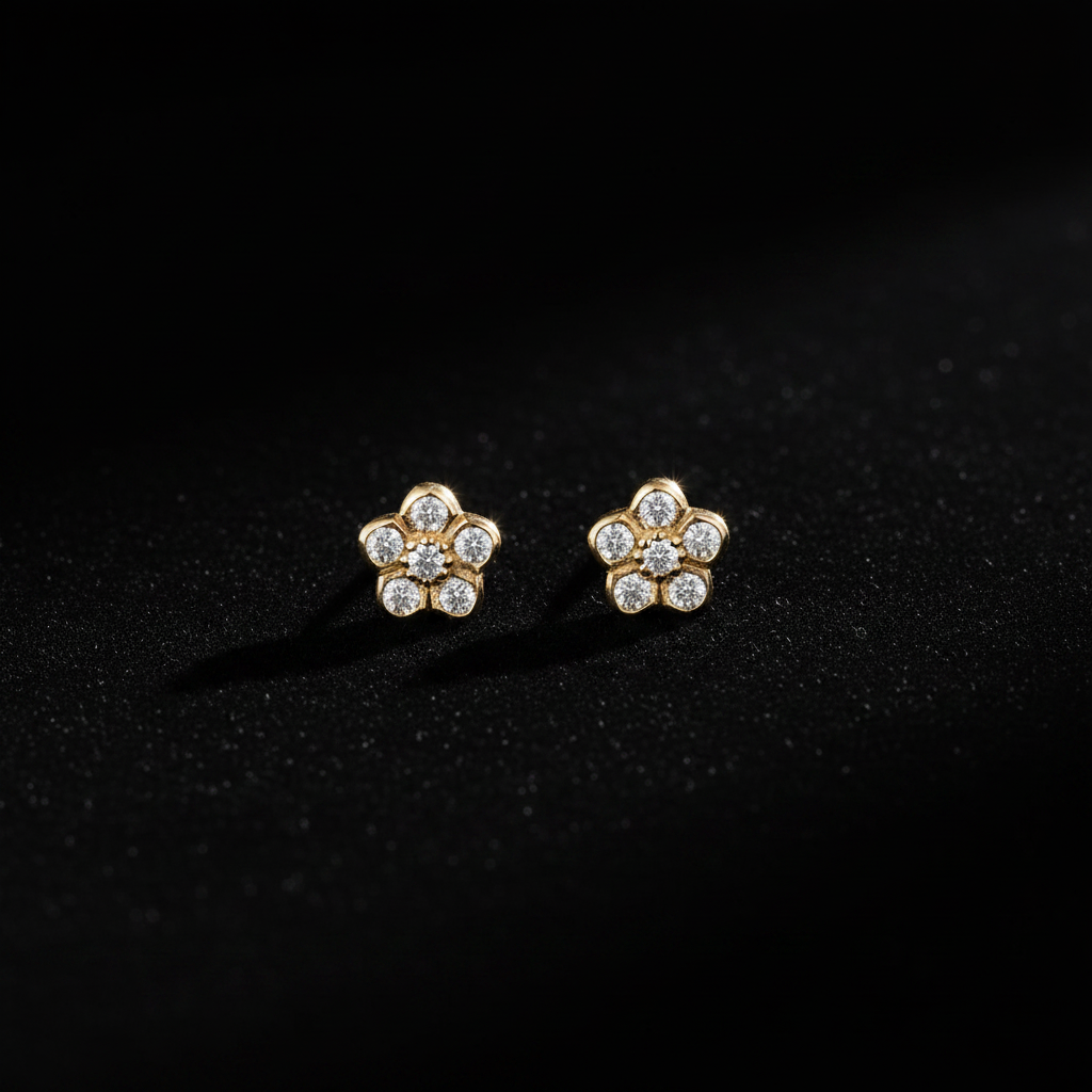 Mini Flower Stud - Flat Lay