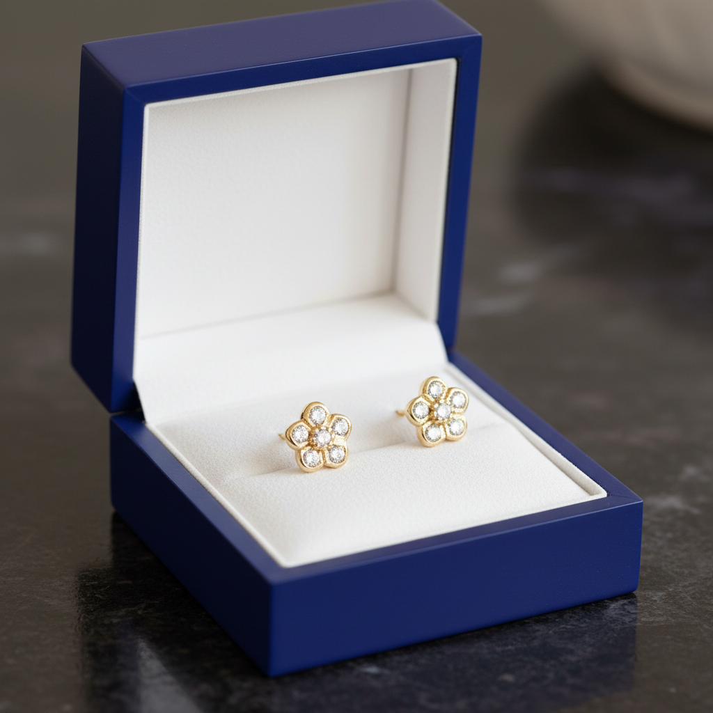 Mini Flower Stud - Jewelry Box