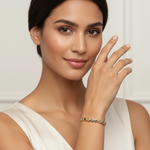 Multi-Color Gemstone Bracelet on model