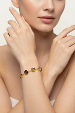 Multi-Gemstone Bracelet on Model