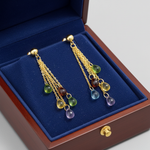 Multi-Gemstone Briolette Earrings in Box