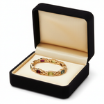 Multicolor gemstone bracelet in jewelry box