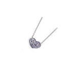 14k Solid Gold Diamond Heart-Shaped Necklace (0.04.ct.tw)