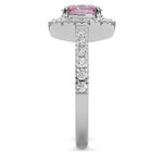 14k Gold Oval Pink Sapphire Diamond Ring (1.27.cts.tw)