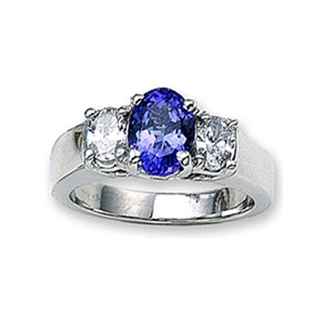14k Gold Oval Tanzanite Diamond Ring (1.15 cts.tw)