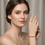 Oval Gemstone Bracelet on model