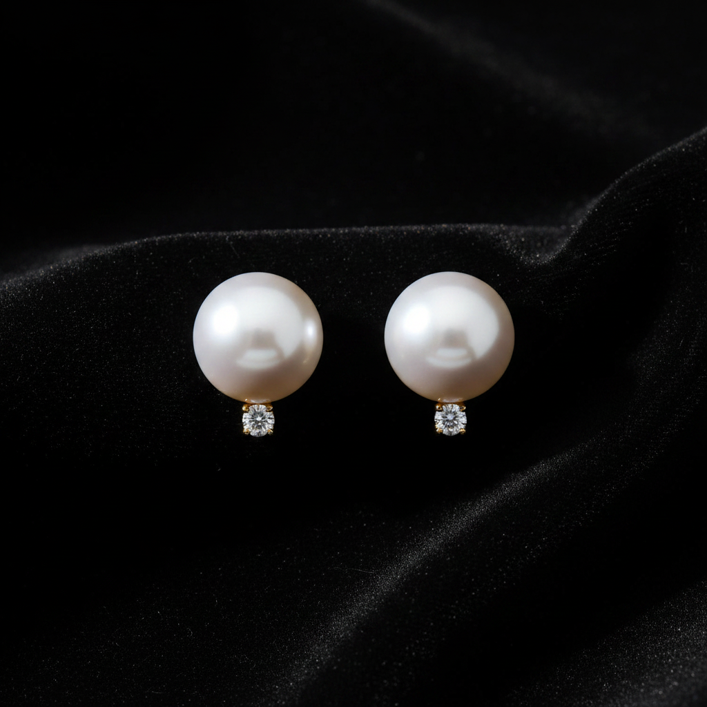 Pearl Diamond Drop - Flat Lay