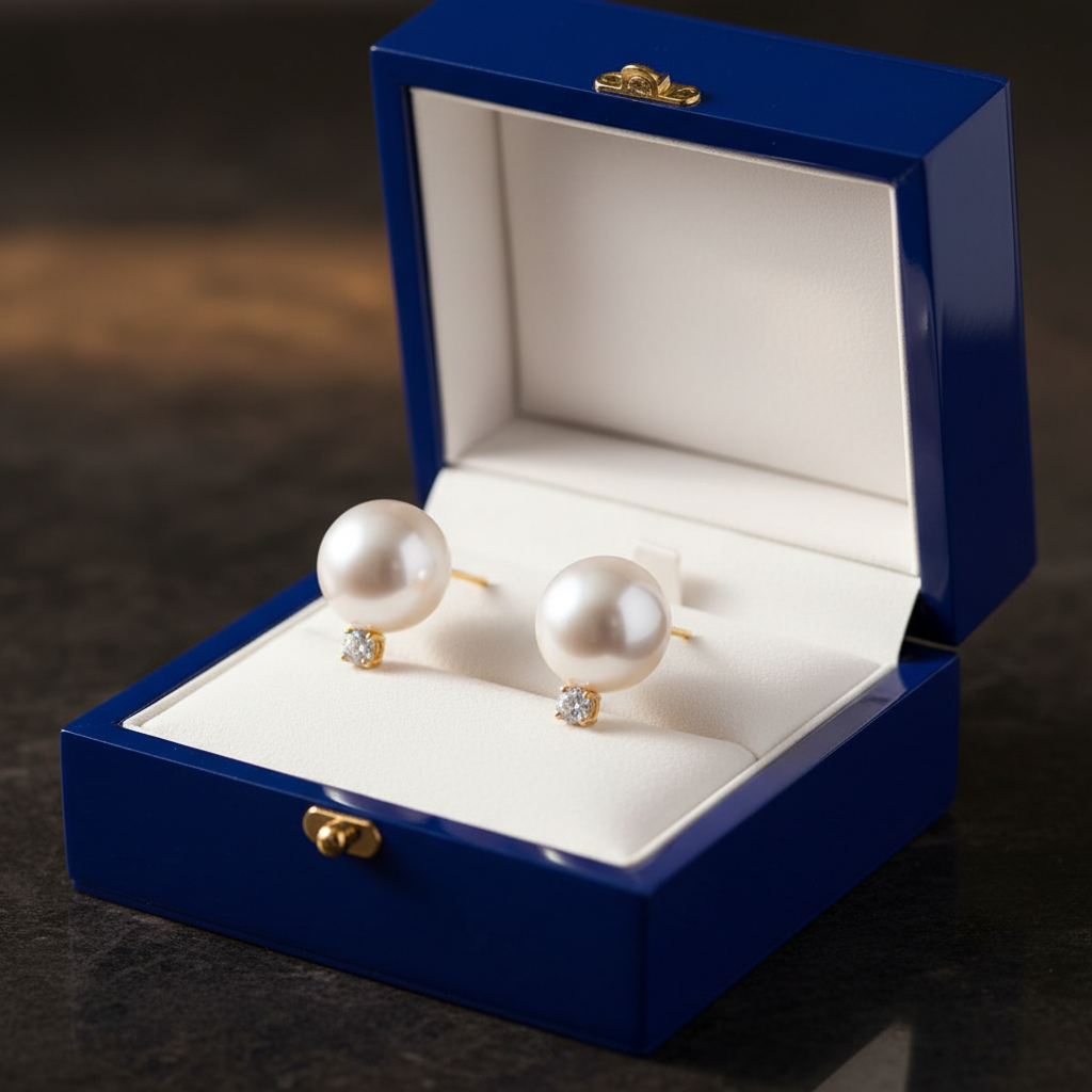 Pearl Diamond Drop - Jewelry Box