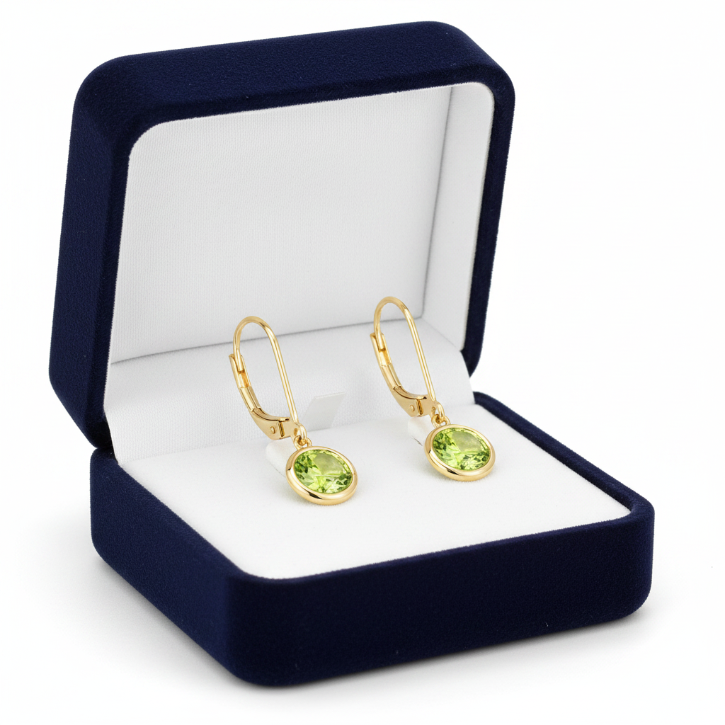 Peridot Earrings in Gift Box