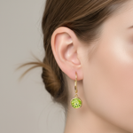 Peridot Earrings on Model