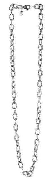 Sterling Silver Woven Link Mens Necklace (49.70.gr.tw)