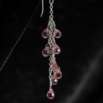 Pink Crystal Earrings - Close Up