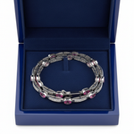 Pink Sapphire Diamond Bracelet in box