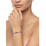 Pink Sapphire Diamond Bracelet on real hand model
