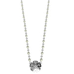 14k Gold Diamond Small Daisy Pearls Necklace (8.23.ct.tw)