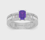 14k Gold Triple A Rectangular Tanzanite Diamond Ring Vdeo