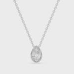 14k White Lab-Created Diamond Pendant Necklace Video