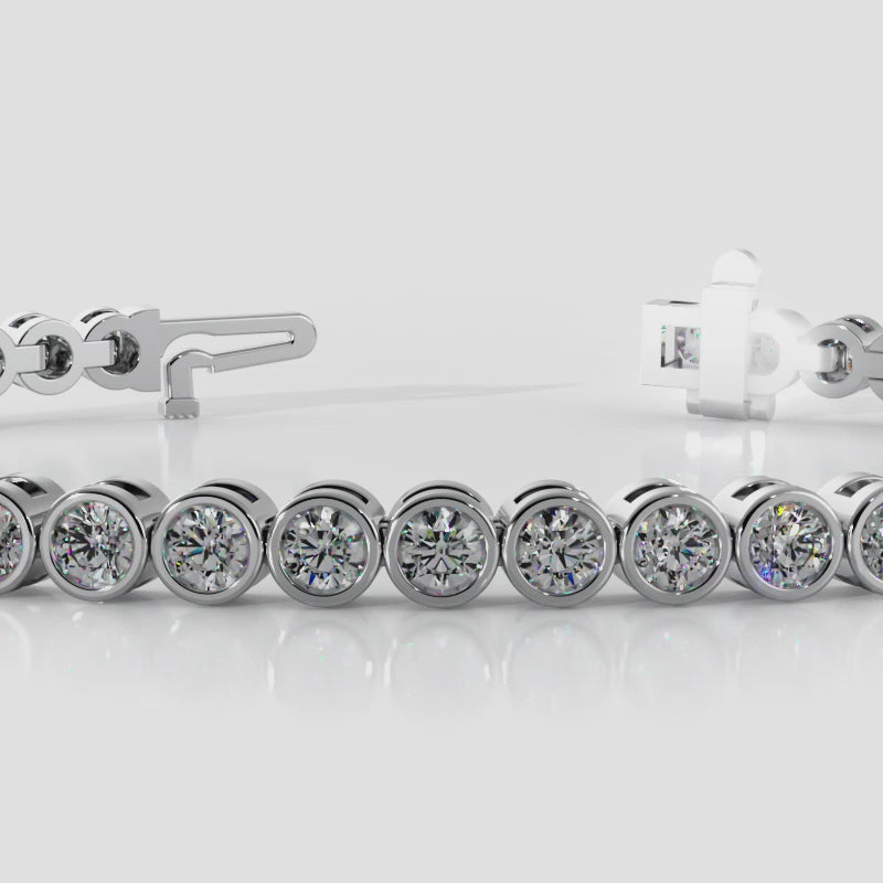 14k Solid Gold Diamond Tennis Bracelet Video