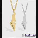 14K Map of Israel and Star of David Pendant with Am Yisrael Chai Video