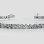 14k Solid Gold Diamond Tennis Bracelet  Video