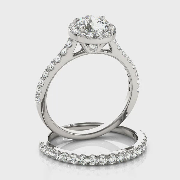 14K White Gold Diamond Engagement Ring Video