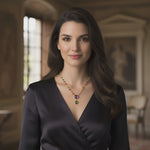 14k Antique Look Multi Color Cubshion Tourmaline Rondalle Disc Drop Necklace Video
