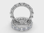 14k White Gold Lab-Grown Emerald Cut Diamond Eternity Band Video