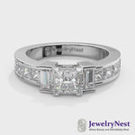 14k Gold Princess Emerald Cut Diamond Ring Video