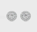 14k Gold Diamond Round Donut Stud Earring Video