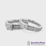 14k Gold Princess-Cut Diamond Bridal Set Video