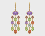 14K Yellow Semi-Precious Chandelier Dangle Earrings Video

