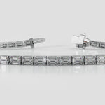 14k Solid Gold Emerald-Cut Diamond Tennis Bracelet video