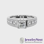 14k Gold Princess Cut Diamond Engagement Ring  Video
