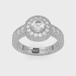 14k White Gold Round Diamond Ring Video