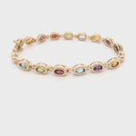 14k Gold Oval Semi Precious Bracelet  Video