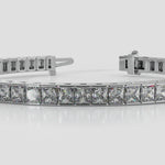 14k Solid Gold Princess Cut Diamond Tennis Bracelet  Video