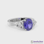 14k Gold Oval Tanzanite Diamond Ring Video