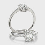 14K Emerald-Cut Diamond Engagement Ring Video