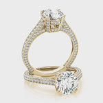 14k Vintage Style Round Lab Grown Diamond Ring Video