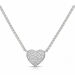 Puffed Heart - White Gold BG