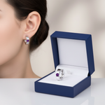 Purple Amethyst Huggie Earrings