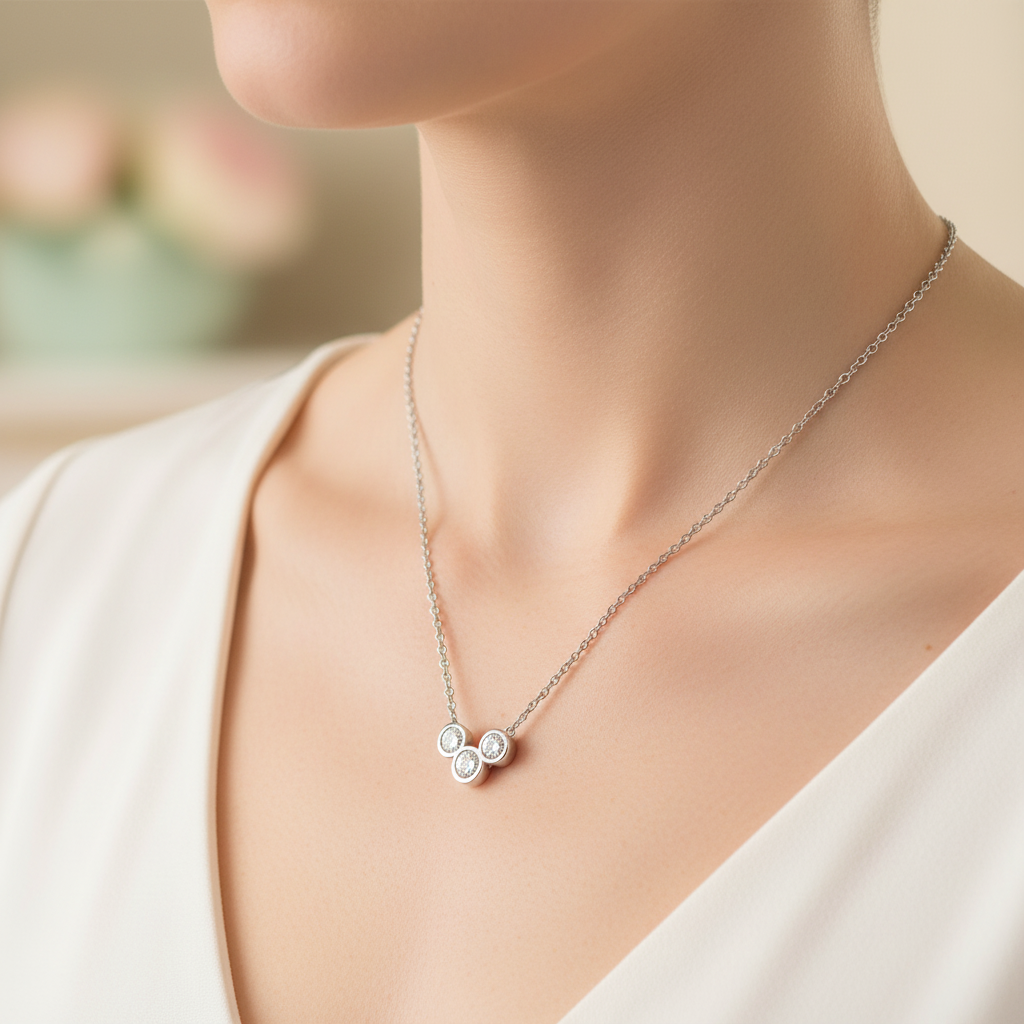 Pyramid Necklace - Worn