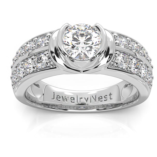 14k Solid Gold Round Diamond Ring (1.24.cts.tw)