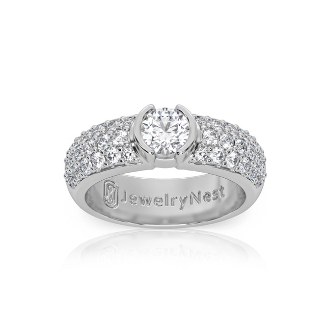 14k Solid Gold Round Diamond Band (1.25.cts.tw)