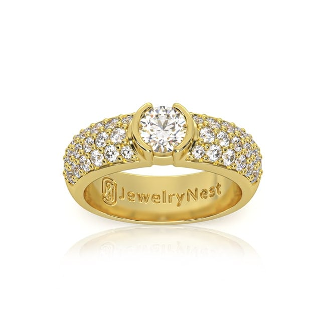 14k Solid Gold Lab Grown Round Diamond Band (1.25.cts.tw)