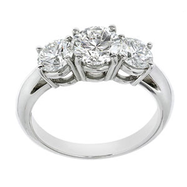 14k Gold Three Stone Diamond Ring (0.26.ct.tw)