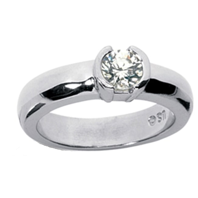 14k Gold Round Split Bezel Solitaire Diamond Ring (0.50.ct.tw)