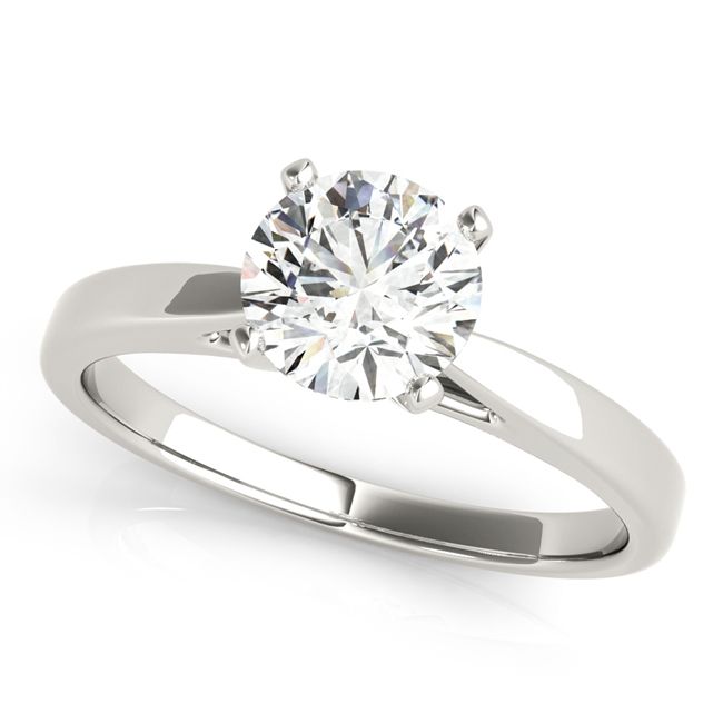 14k Gold Round Lab Grown Diamond Solitaire Band (1.0.ct.tw)