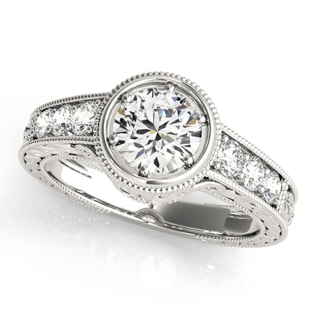 14K Vintage Style Diamond Engagement Ring (0.64.ct.tw)